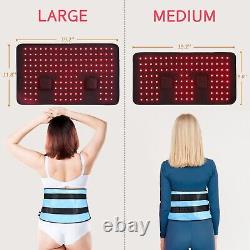 Ceinture de taille à vibrations électriques avec thérapie par lumière rouge infrarouge LED pour soulager la douleur