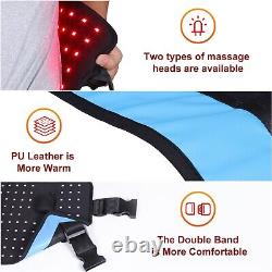 Ceinture de taille à vibrations électriques avec thérapie par lumière rouge infrarouge LED pour soulager la douleur