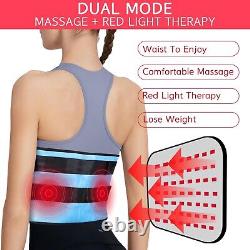 Ceinture de taille à vibrations électriques avec thérapie par lumière rouge infrarouge LED pour soulager la douleur