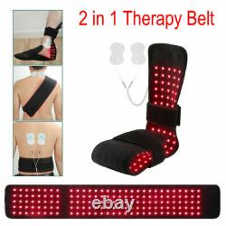 Ceinture de thérapie à la lumière infrarouge rouge à 660 et 880 nm pour soulager la douleur du dos et de la taille, ainsi que le coussin pour les pieds.