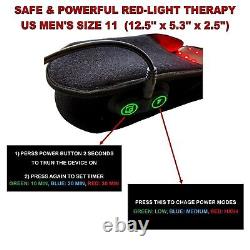 Chaussons de thérapie par la lumière rouge infrarouge LED pour soulager la douleur neuropathique des articulations des pieds