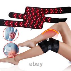 Coussin de soulagement de la douleur articulaire pour l'arthrite du genou et du coude, thérapie par lumière infrarouge rouge, dispositif LED