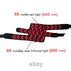 Coussin de soulagement de la douleur articulaire pour l'arthrite du genou et du coude, thérapie par lumière infrarouge rouge, dispositif LED