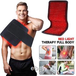 Coussin de thérapie à la lumière rouge Dispositif de tapis LED infrarouge pour le soulagement des douleurs musculaires du dos et du corps entier