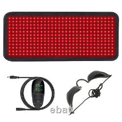 Coussin de thérapie à la lumière rouge Dispositif de tapis LED infrarouge pour le soulagement des douleurs musculaires du dos et du corps entier