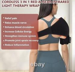 DGYAO Coussin de Wrap Épaules Sans Fil Thérapie par Lumière Rouge Infrarouge Proche pour Soulagement de la Douleur