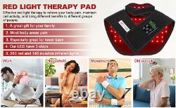 DGYAO Coussin de thérapie par la lumière rouge infrarouge sans fil pour le soulagement des douleurs au cou et aux épaules