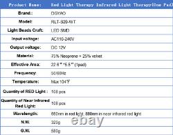 Dgyao 880nm Infrarouge Red Light Therapy Plaquette De Ceinture Pour Traitement De Soulagement De La Douleur