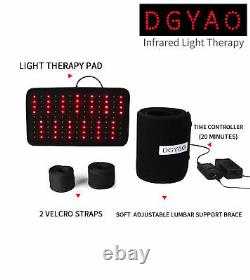 Dgyao Infrared Red Light Therapy Ceinture Pour Les Talons De Soulagement De La Douleur Dans Le Dos (deux Tampons)