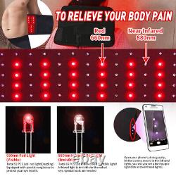 Dgyao Red Light Therapy Enveloppe De Lampe Infrarouge Pad Ceinture Pour Le Soulagement De La Douleur De La Taille Arrière