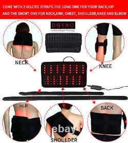 Dgyao Red Light Therapy Infrared Light Wrap Pad Brace Pour Soulager La Douleur Articulaire Du Dos