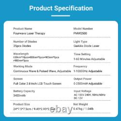 Dispositif de lumière LLLT 650nm 808nm 905nm 980nm Thérapie au laser froid pour le soulagement de la douleur