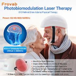 Dispositif de récupération après AVC 1-40Hz Casque LED 810nm pour douleur cérébrale due à Parkinson