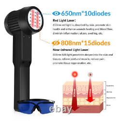 Dispositif de thérapie au laser à faible niveau 8W LLLT Laser froid pour la douleur au dos 650nm 808nm