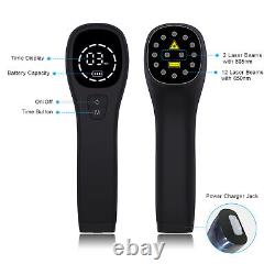 Dispositif de thérapie au laser doux pour le soulagement de la douleur Traitement à la lumière rouge LLLT 650 nm + 808 nm NIR