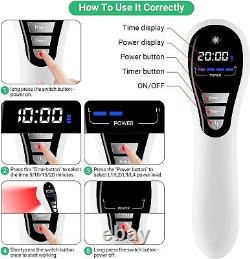 Dispositif de thérapie au laser froid, appareil de soulagement puissant de la douleur avec 650nm et 808nm NOUVEAU