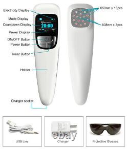 Dispositif de thérapie au laser froid puissant à main avec garantie de soulagement de la douleur et lunettes GRATUITES.