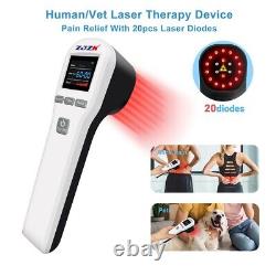 Dispositif de thérapie au laser pour le soulagement de la douleur corporelle LLLT lumière rouge infrarouge 20 diodes