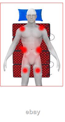 Dispositif de thérapie par la lumière infrarouge et rouge 660/880 nm avec coussinets de soins du corps et panneau de massage nerveux