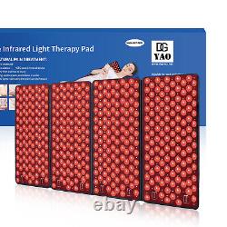 Dispositif de thérapie par la lumière infrarouge et rouge 660/880 nm avec coussinets de soins du corps et panneau de massage nerveux