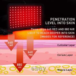 Dispositif de thérapie par la lumière rouge et infrarouge pour soulager les douleurs lombaires - Ceinture enveloppante à LED