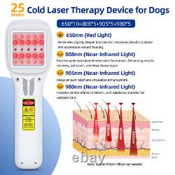 Dispositif de thérapie par laser froid à lumière rouge de grade médical pour soulager la douleur chez les humains et les animaux de compagnie.