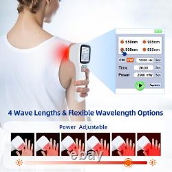 Dispositif de thérapie par laser froid à lumière rouge de grade médical pour soulager la douleur chez les humains et les animaux de compagnie.