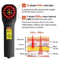 Dispositif de thérapie par laser froid portable Medic pour la gestion de la douleur, soulagement de la douleur 650nm 808nm
