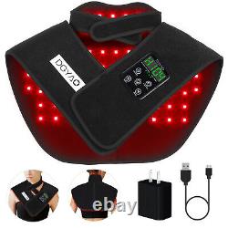 Dispositif de thérapie par lumière rouge infrarouge sans fil DGYAO pour le cou et les épaules avec batterie externe