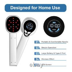 Dispositif de thérapie par lumière rouge portable, dispositif de soulagement de la douleur, 650nm 808nm I
