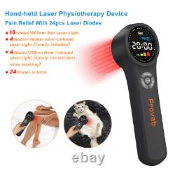 Dispositif laser à lumière rouge douce de 24 LED haute puissance pour soulager les douleurs musculaires et articulaires du corps