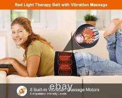 Enveloppe de massage à lumière rouge portable avec vibration réglable 4 modes