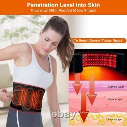 Enveloppe de massage à lumière rouge portable avec vibration réglable 4 modes