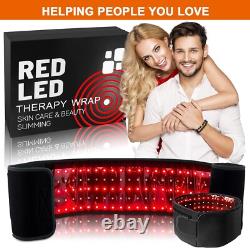 Enveloppe de massage à lumière rouge portable avec vibration réglable 4 modes