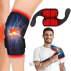 Enveloppement thérapeutique à lumière rouge LED et proche infrarouge pour soulager la douleur de l'épaule et du genou.