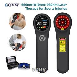 GOVW 1760mW Thérapie au laser froid thérapie laser basse puissance pour soulagement de la douleur à domicile
