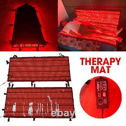 Grand tapis de thérapie à lumière rouge infrarouge pour le soulagement de la douleur corporelle complet.