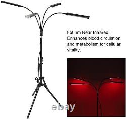 Lampe de thérapie à lumière rouge à panneau LED infrarouge 660nm&850nm avec support sur pied ajustable