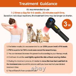 Laser de douleur puissant portatif pour animaux de compagnie pour utilisation médicale, douleur articulaire du dos.