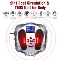 Machine de massage des pieds par circulation EMS Tens Booster avec thérapie des jambes et télécommande