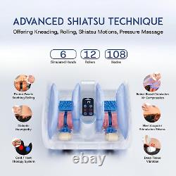 Massager de Pieds Électrique avec Thérapie Chaleur et Glace, Soulagement de la Douleur de Fasciite Plantaire