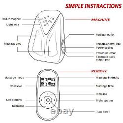 Massager électrique pour le dos et la taille avec pulsations, masseur de pieds avec thérapie par chaleur, soulagement de la douleur TENS
