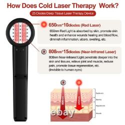 Massager thérapeutique par laser infrarouge haute puissance 8W lllt pour douleurs musculaires profondes
