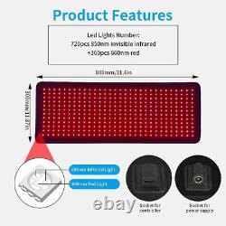 Matelas à rayons infrarouges pour tout le corps, coussin de thérapie par lumière rouge LED, soulagement de la douleur musculaire du dos