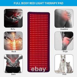 Matelas à rayons infrarouges pour tout le corps, coussin de thérapie par lumière rouge LED, soulagement de la douleur musculaire du dos