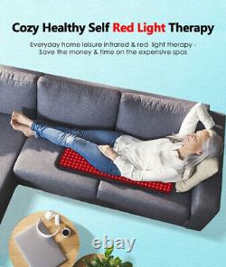 Matelas à rayons infrarouges pour tout le corps, coussin de thérapie par lumière rouge LED, soulagement de la douleur musculaire du dos