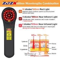Nouveau dispositif de thérapie au laser froid ZJZK 1760mW 16660nm 4810nm 4980nm pour soulager la douleur