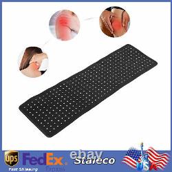 Tapis de Thérapie par Lumière Rouge à LED Infrarouge pour Soulagement de la Douleur Musculaire du Dos et du Corps Complet