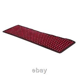Tapis de Thérapie par Lumière Rouge à LED Infrarouge pour Soulagement de la Douleur Musculaire du Dos et du Corps Complet