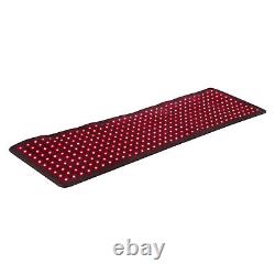 Tapis de Thérapie par Lumière Rouge à LED Infrarouge pour Soulagement de la Douleur Musculaire du Dos et du Corps Complet